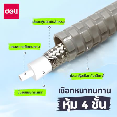 เชือกกระโดด DELI FT145-BK-01 สีดำ_4
